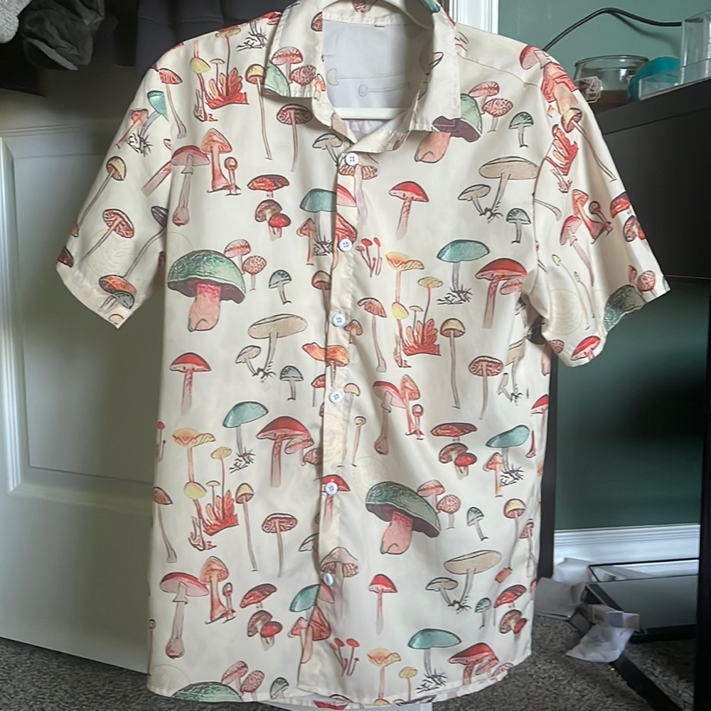 Mushroom Pattern Button-Up - US Size M